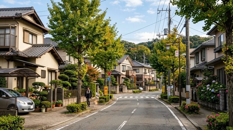 住宅街の静かな通り