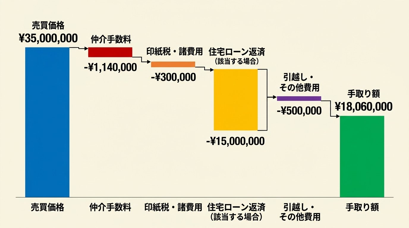 手取り額計算ウォーターフォールチャート