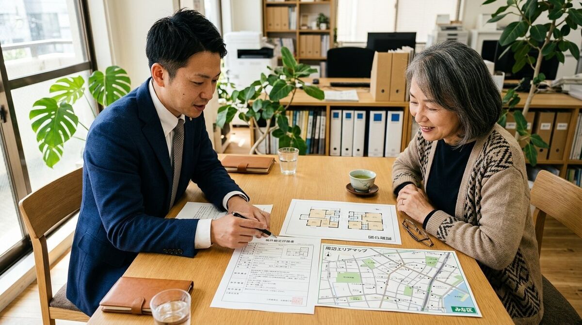 査定の説明風景