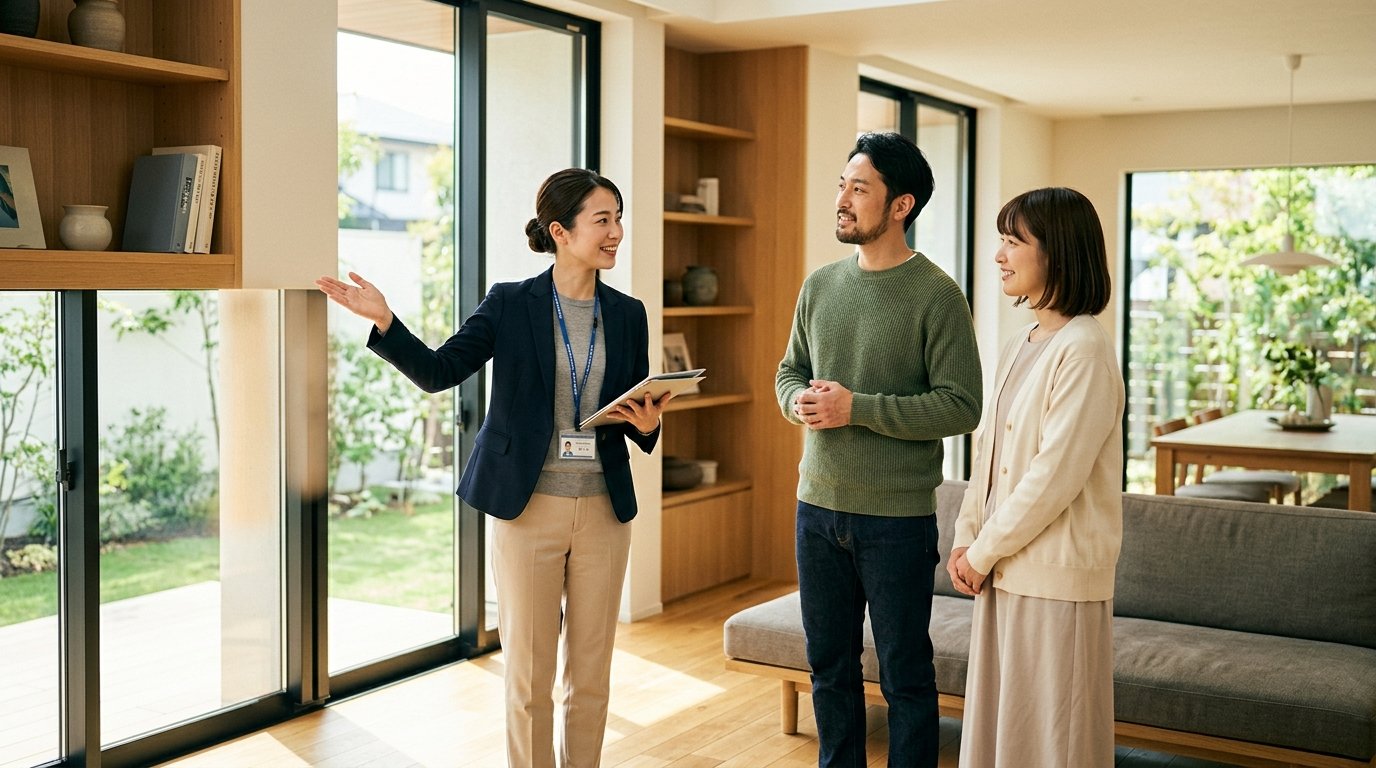 物件のご案内風景