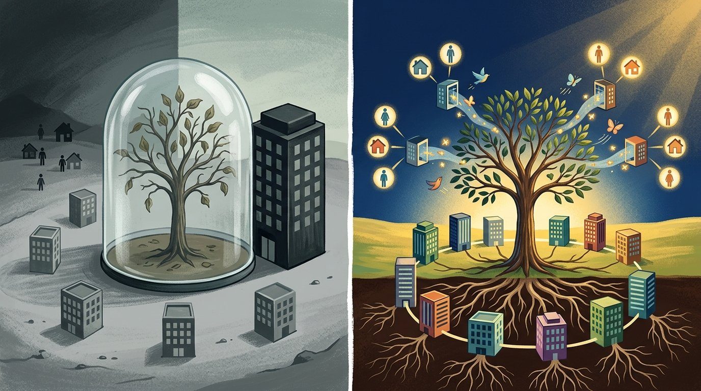 囲い込み戦略と開放型戦略の違い